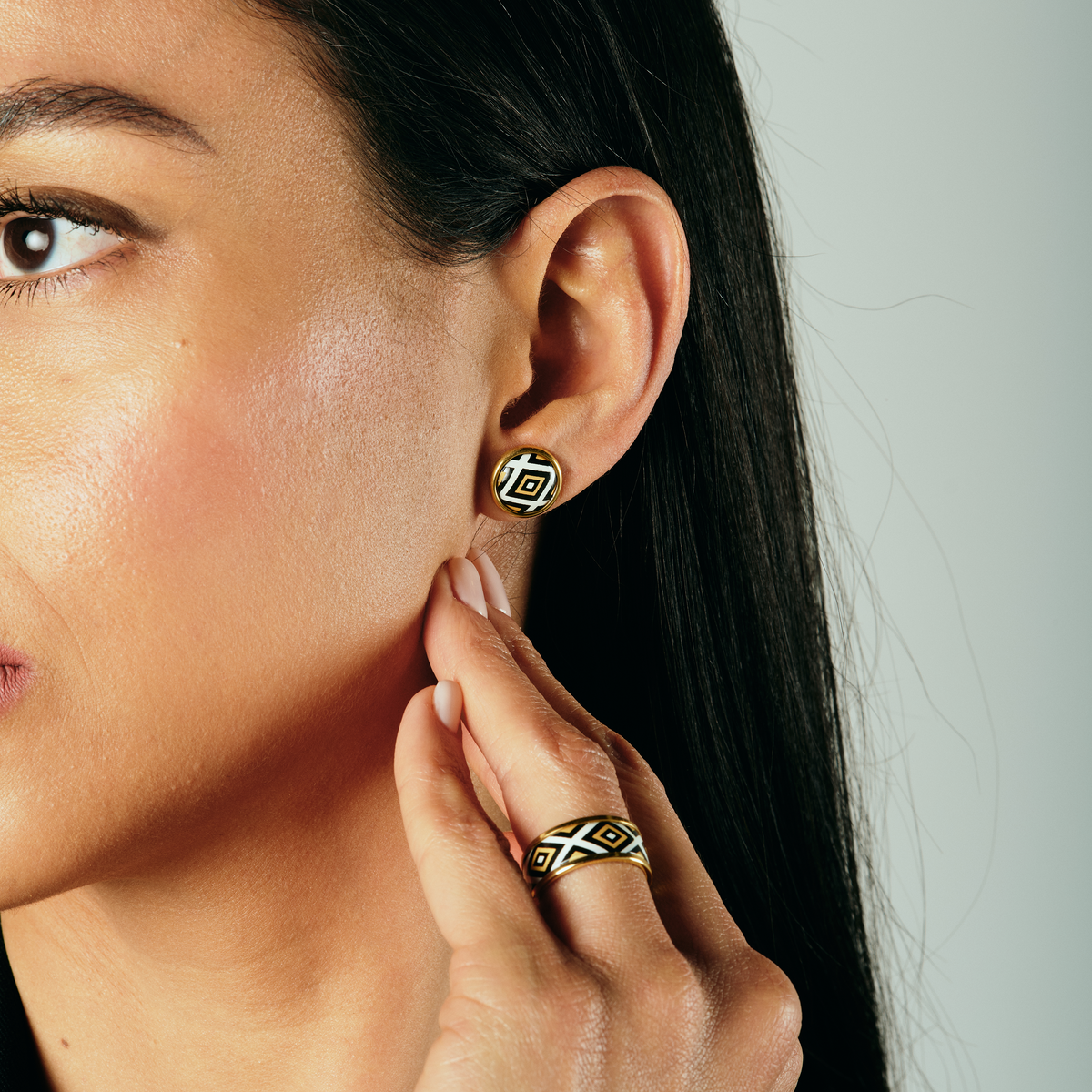 noorelle, legacy earring, earring for girls, printed earring