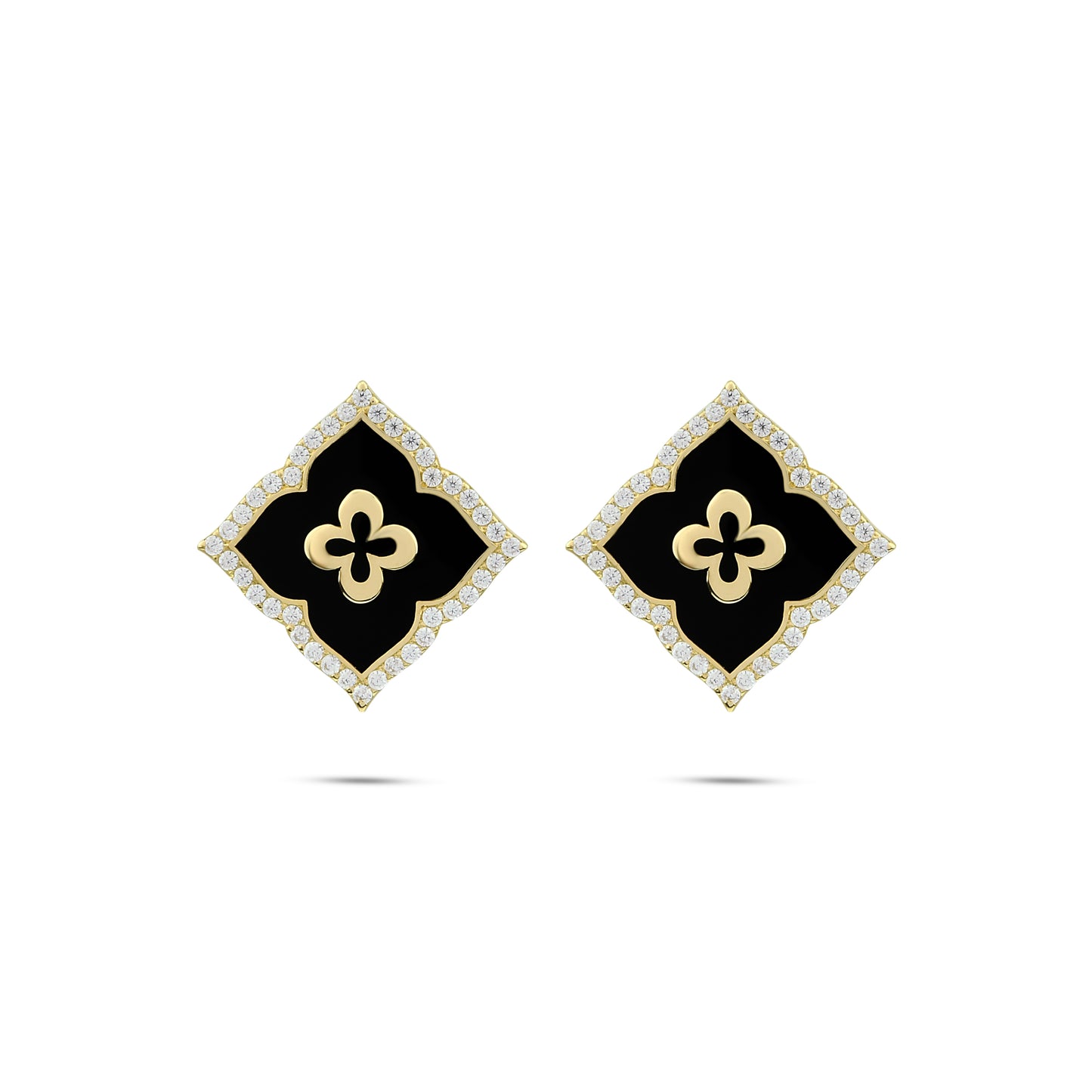noorelle, enigma fine earrings, jewellery, earrings, gold and black earrings