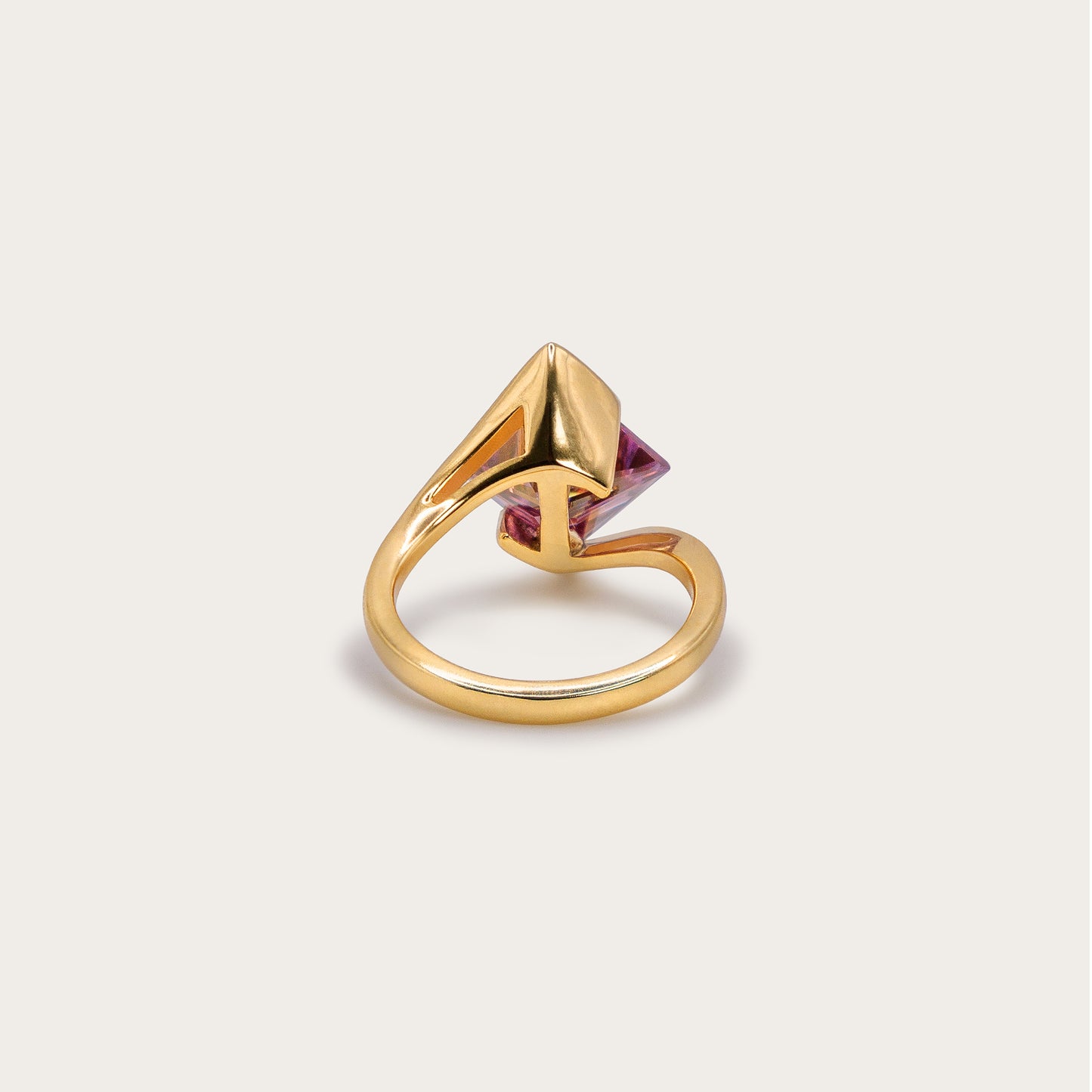 Pink Moissanite Engagement Ring