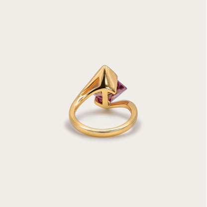 Pink Moissanite Engagement Ring